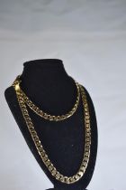 9ct gold curb link neck chain, circumference 610mm, 42.42 grams 