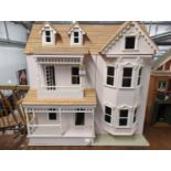 Large chateau style dolls house, L84 x D52 x H81cm