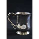 Silver tankard, maker EV, Sheffield 1963, height 11.7cm, 358 grams