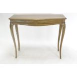 Slim hallway table with cabriole supports. w106cm d43cm h89cm