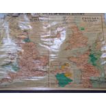 Philips Wall Atlas of Modern History, cloth backed, 120cm x 95cm