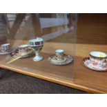 Royal Crown Derby imari pattern pieces, including a goblet dated 1975, 12.3cm high, a trio dated 191