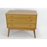 Mid-century 3 drawer chest by Alfred Cox. w86cm d46cm h73cm