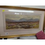 W S Morrish (1844-1917) Signed watercolour- Leather Tor 66cmx 39cm inclusive of frame.