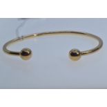 9ct gold cuff bracelet, inner width approx. 73mm, 24.75 grams