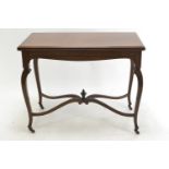 Early C20 mahogany games table. h76cm w92cm