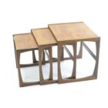 'Quadrille' Teak nesting tables by Robert Bennett for G-Plan. Circa 1960. Largest: W53 D43 H50cm