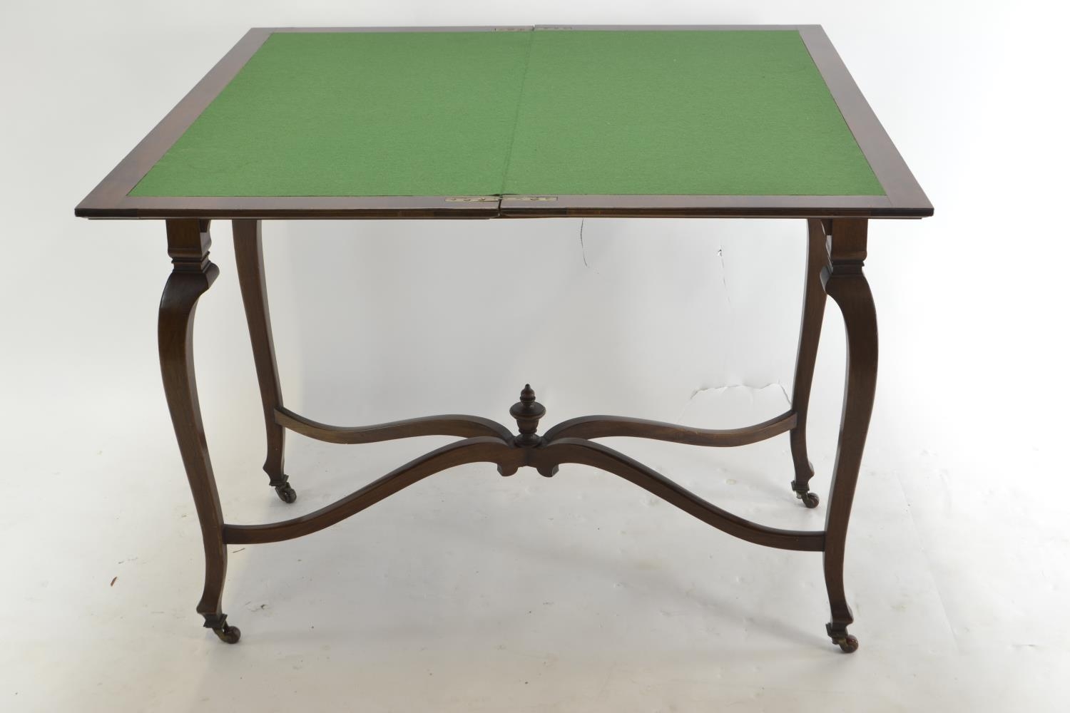 Early C20 mahogany games table. h76cm w92cm  - Image 2 of 3