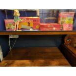 Vintage 1967/68 Sindy Doll made in Hong kong, inc. boxed settee, dressing table, bed and armchair