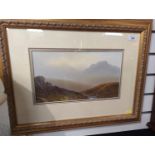 F J Widgery signed gouache of a moorland scene. In conservation grade framing 66cm x 49cm including