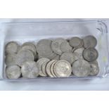 Various British pre-1946 silver coins, gross weight 388 grams