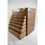 Vintage portable dentistry drawers with lift top lid. With some contents. Width 24cm x 34cm 38cm hig