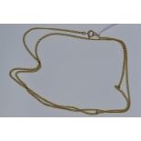 9ct gold neck chain, circumference 600mm, 4.34 grams