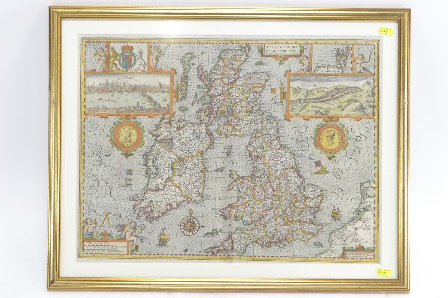 Antiquarian map of the British Isles. Speed (John), The Kingdome of Great Britaine and Ireland, John