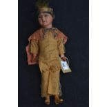 Vintage native American Indian bisque headed doll, approx 36cm height