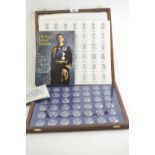 Danbury Mint Royal Crystal Cameo collection & The royal wedding stamp collection in folder of Willia