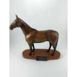 Beswick 'Arkle' racehorse with plaque, L32 x H31cm