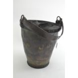 Antique leather fire bucket