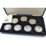 Royal Mint cased 'Queen Mother 80th Birthday Proof Commemorative Crowns', comprising UK 25 pence, Fa