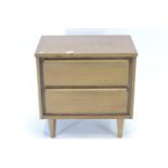 Mid Century two drawer chest, W56 x D35.5 x H56.5