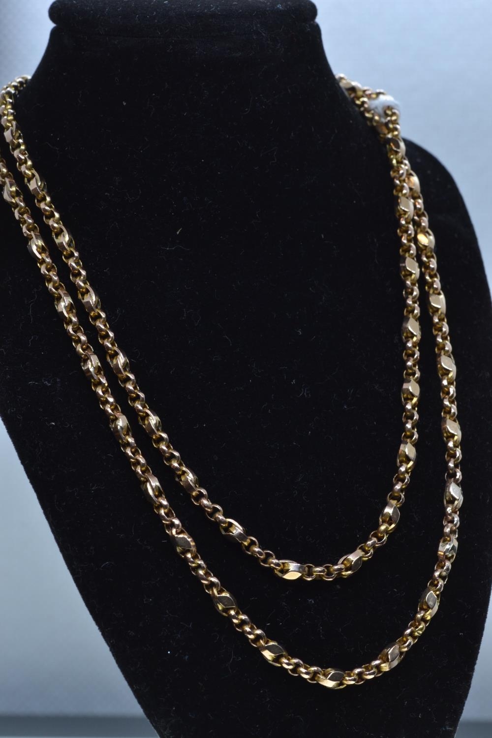 Yellow metal neck chain, tests positive for 9ct gold, circumference 640mm, 11.6 grams  - Image 3 of 3