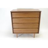 Mid-century chest of four drawers W92 x D46 x 95cm