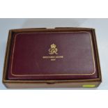 Royal Mint cased 1937 full specimen coin set including Maundy money, with outer card box