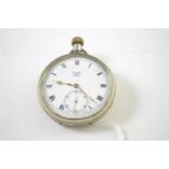 Limit No. 2 non magnetic open faced pocket watch with subsidiary seconds, case diameter 52mm