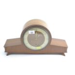 Smiths art deco style mantle clock, 45cm wide, 11cm deep, 24cm high, with pendulum & key