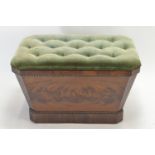 Victorian Ottoman footstool with storage. W77cm D55cm H49cm