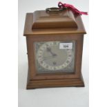 English Astral mantle clock with key, w19.5 x d15.5 x h24.5cm