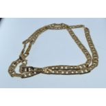 9ct gold anchor link neck chain, circumference 560mm, 36 grams