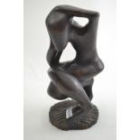 Hardwood African sculpture, height 35cm