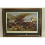 After Alphonse de Neuville, large well framed print 'The battle of Rorke's Drift.' 116cm x 87cm over