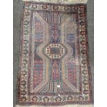 Eastern central medallion rug with patterned border, 86x140cm