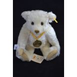 Steiff for Danbury Mint 'The Millennium Bear', white blonde mohair with medallion on ribbon, fully j