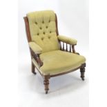 Victorian button backed armchair W63 D74 H89cm