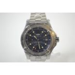 Breitling Superocean stainless steel automatic wristwatch, blue dial with date aperture, case diamet