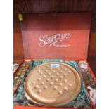 Vintage Solitaire kit with original marbles