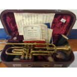 Melody Maker brass trumpet in case with accessories