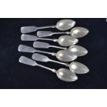 Seven continental 800 grade silver spoons, gross weight 350 grams