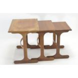 Teak nesting tables by VB Wilkins for GPlan. Largest: L56cm H52cm D40cm