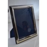 Large silver photo frame, maker HBH, Sheffield 2003, overall 23x28cm
