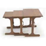 Teak nesting tables by VB Wilkins for GPlan. Largest: L56cm H52cm D40cm