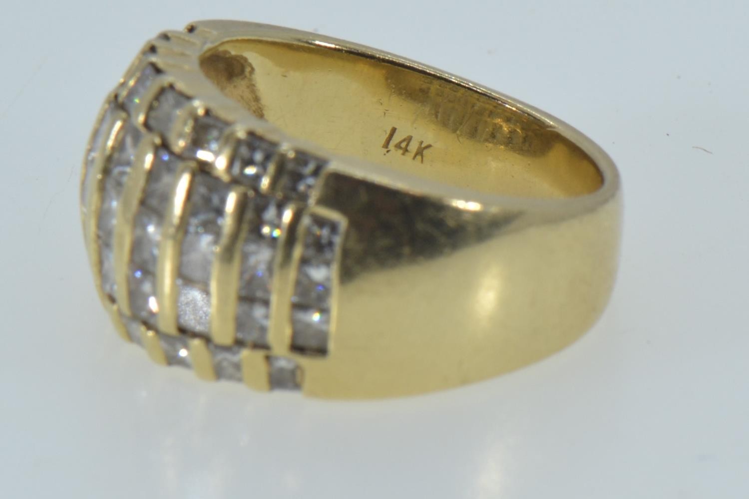 14ct gold & diamond dress ring, size R1/2, 12.26 grams  - Image 3 of 3