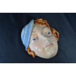 Beswick Ware mask wall pocket, marks to reverse, impressed no. 917, length 16.5cm