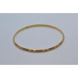 22ct gold bangle, inner diameter 64mm, 10.5 grams