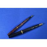 Two fountain pens, including Conway Stewart Dinkie 560 & Parker with 14ct gold nib