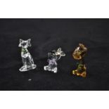 Three Swarovski SCS loyalty gifts, including Giraffe 2018, Arctic Fox 2019 & Zebra 2021, nos. 542446