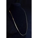 9ct gold herringbone link necklace, circumference 410mm, 4.2 grams